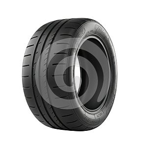 Performance tire tread pattern isolated on transparent background
