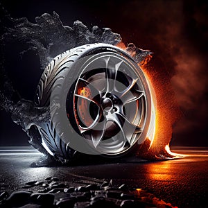 Performance tires with smoke