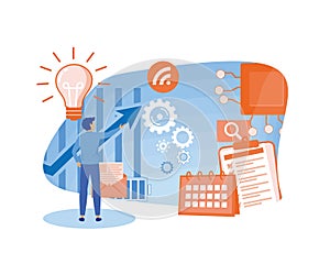 Performance tools and software solutions abstract concept. Business intelligence, innovative solution, data analysis.