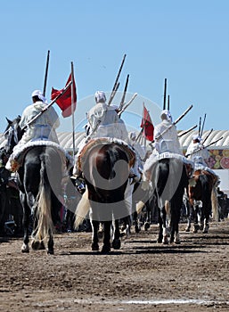 Performance of the traditional Fantasia in Morocco