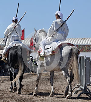 Performance of the traditional Fantasia in Morocco