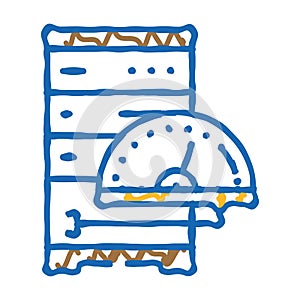 performance tuning database icon doodle illustration