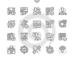 Performance Well-crafted Pixel Perfect Vector Thin Line Icons 30 2x Grid for Web Graphics and Apps.