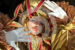 Performers in Venetian costume