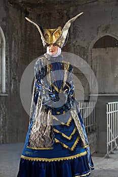 Performers in Venetian costume