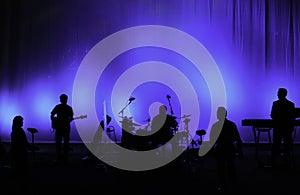 Performing Band in Silhouette