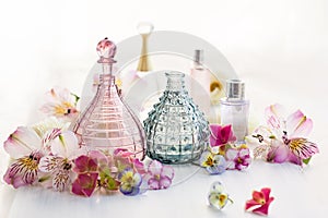 Perfume and aromatic oils bottles