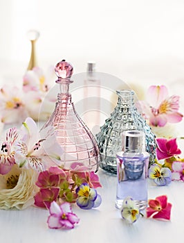 Perfume and aromatic oils bottles