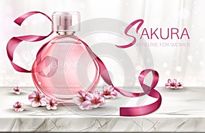 Perfume background, cosmetic product fragrance