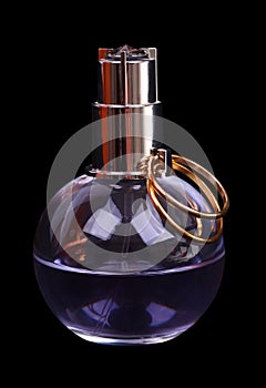 Perfume bottle in black