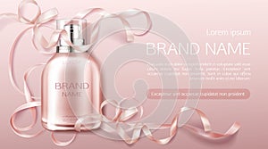 Perfume bottle, flower fragrance cosmetic design