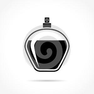 Perfume bottle icon on white background photo