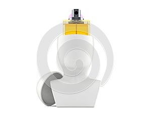 Perfume bottle inside head