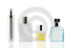 Perfume bottle isolated white background, use clipping path.