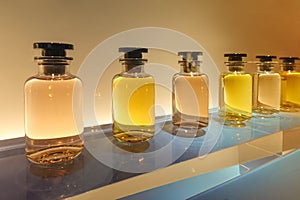 Perfume bottle in showcase