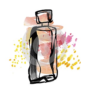 Perfume bottle sketch. photo