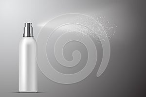 Perfume bottle with spray effect