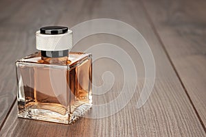 Perfume bottle on the table