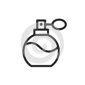 Perfume bottle vector icon isolated on white