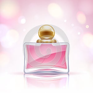 Perfume bottle vector illustration. Eau de parfum.