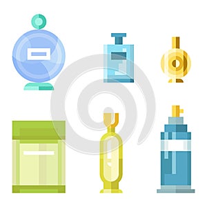 Perfume bottle vector template