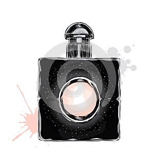 Perfume bottle vector. Trendy print. Fashion & Style. Perfume. Perfume watercolor.