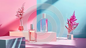 perfume bottles artistic studio shoot