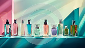 perfume bottles artistic studio shoot
