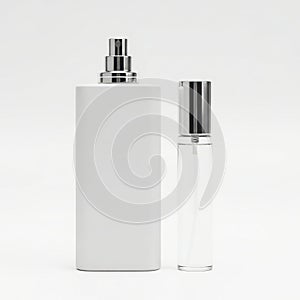 Perfume bottles isolated on white background isolated on white background