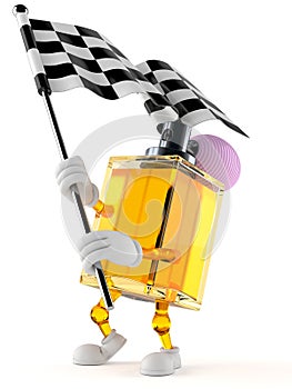 Perfume character waving race flag