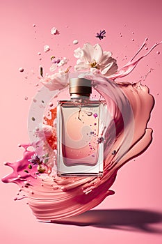 Perfume with floral aroma burst.