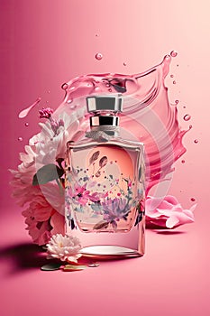 Perfume with floral aroma burst.