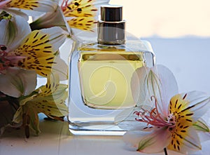 Perfume with flowers