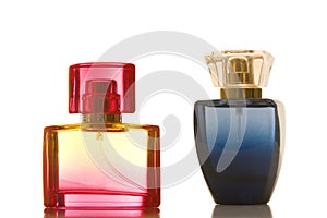 Perfume in glass bottles