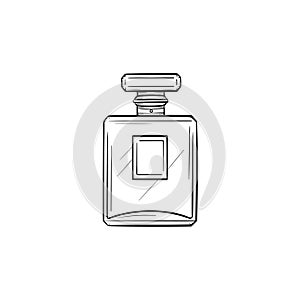 Perfume hand drawn sketch icon.