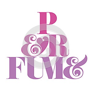 Perfume pyramid typography.