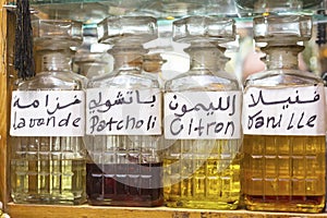 Perfume for sale on a Moroccan market