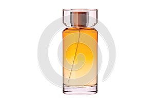Perfume spray bottle isolated on white background with clipping path