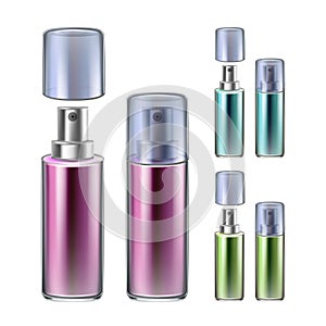 Perfume Sprayer Bottles Collection Set Vector