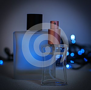 Perfumes and blue bokeh