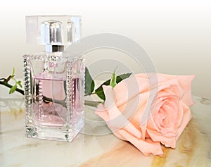 Perfumes and flower roses