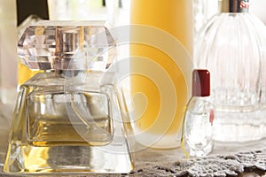 Perfumes glass bottle
