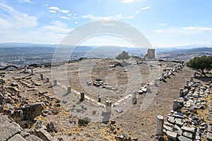 Pergamon Ancient City Ruins in Bergama, Turkey