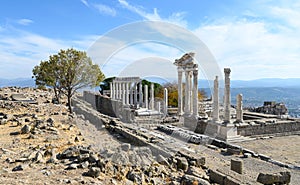 Pergamon Ancient City Ruins in Bergama, Turkey