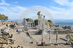 Pergamon Ancient City Ruins in Bergama, Turkey