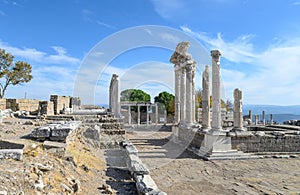 Pergamon Ancient City Ruins in Bergama, Turkey