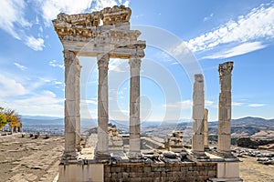 Pergamon Ancient City Ruins in Bergama, Turkey