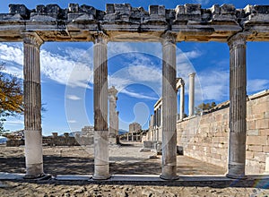 Pergamon Ancient City Ruins in Bergama, Turkey