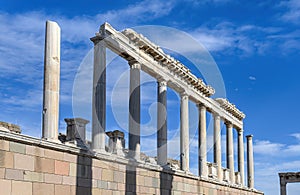 Pergamon Ancient City Ruins in Bergama, Turkey