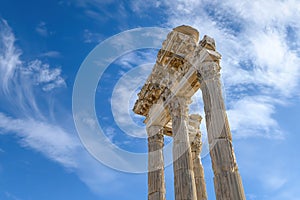 Pergamon Ancient City Ruins in Bergama, Turkey